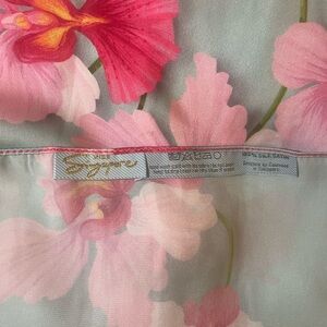 Floral Silk Satin Scarf